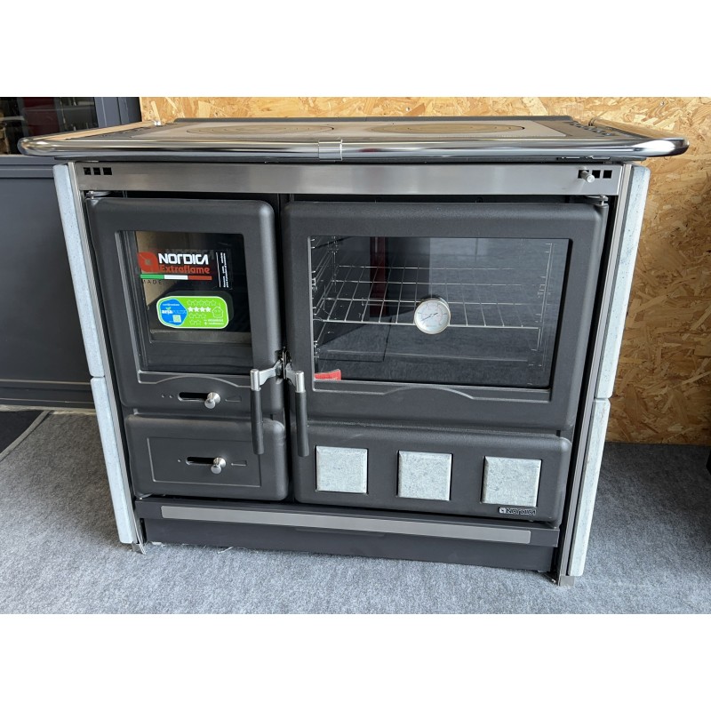 Cuisinière à bois Rosa XXL 5.0 - Petra Finition NORDICA Extraflame Pierre Naturelle
