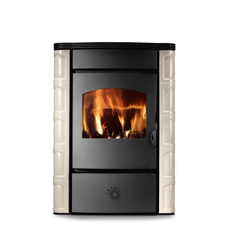 Poêle à bois ALADINO Finition CS THERMOS Céramique Créme