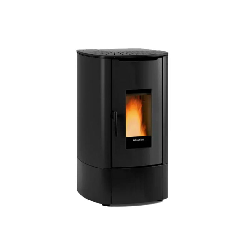 ANGY TOP – Poêle à granulés canalisable performant Finition NORDICA Extraflame Acier Noir
