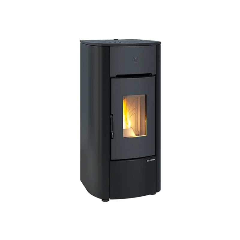 MARIELLA – Poêle à granulés en fonte performant Finition NORDICA Extraflame Acier Noir