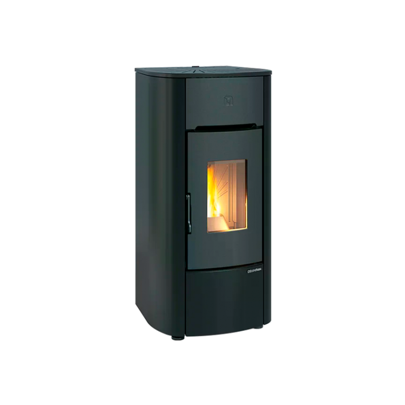 MARIELLA PLUS – Poêle à granulés canalisable en fonte Finition NORDICA Extraflame Acier Noir