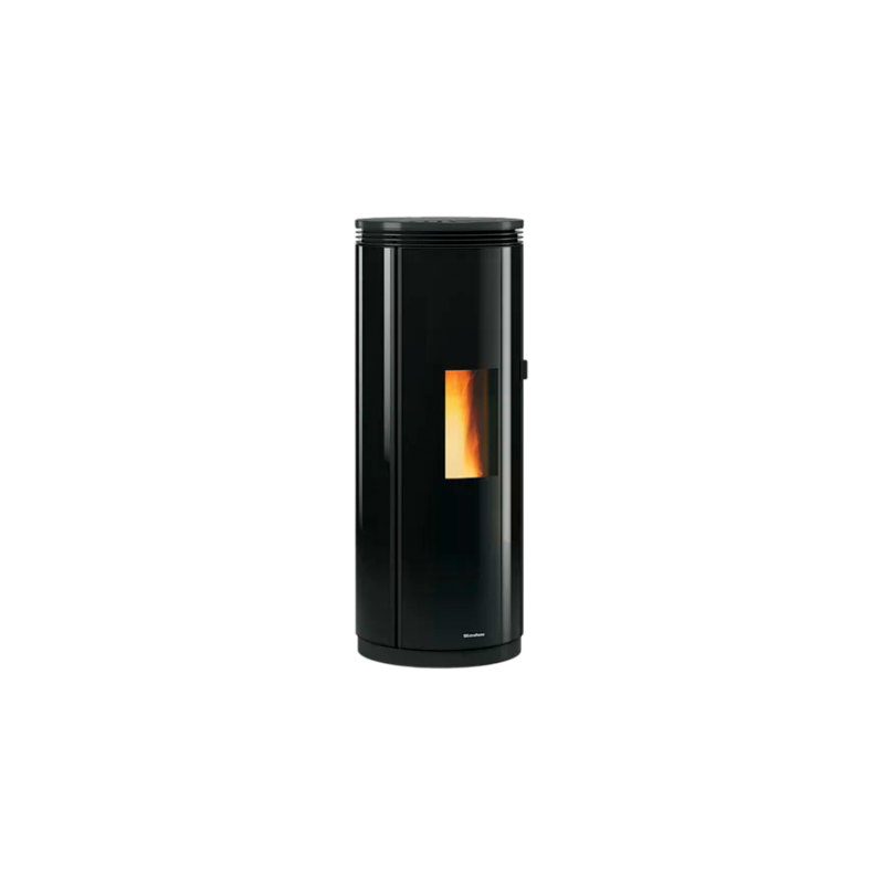 PAMELA CRYSTAL BLSC – Poêle à granulés design en verre noir