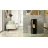 PAMELA CRYSTAL BLSC – Poêle à granulés design en verre noir