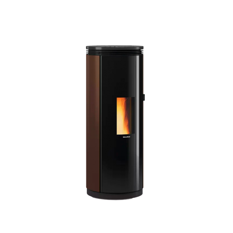 PAMELA STEEL – Poêle à granulés en acier performant Finition NORDICA Extraflame Acier - Bronze