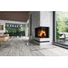 DYNAMIC R 3G S 72.44.42.21 – Insert à bois d'angle droit grand format Finition ROMOTOP poêle à bois Foyer DYNAMIC : Sans accumulation avec l'échangeur