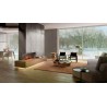 Cheminée électrique LUMEN 1200 – Effet flammes LED et chauffage 2000 W Finition NORDICA Extraflame D'angle (lat.d LAT.g)
