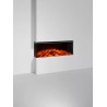 Cheminée électrique LUMEN 1200 – Effet flammes LED et chauffage 2000 W Finition NORDICA Extraflame D'angle (lat.d LAT.g)