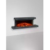 Cheminée électrique LUMEN 1200 avec cadre – Effet flammes LED Finition NORDICA Extraflame ANTHRACITE