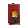 Poele a bois FEDORA Céramique Bordeaux par NORDICA EXTRAFLAME