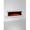 Cheminée électrique LUMEN 1600 avec cadre| Design mural moderne Finition NORDICA Extraflame CRAIE