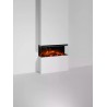 Cheminée électrique LUMEN 870 compacte | Effet flammes LED et chauffage 2000 W Finition NORDICA Extraflame  Panoramique