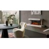 Cheminée électrique compacte LUMEN 870 avec cadre anthracite | Design moderne Finition NORDICA Extraflame CRAIE