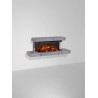 Cheminée électrique compacte LUMEN 870 avec cadre anthracite | Design moderne Finition NORDICA Extraflame CRAIE