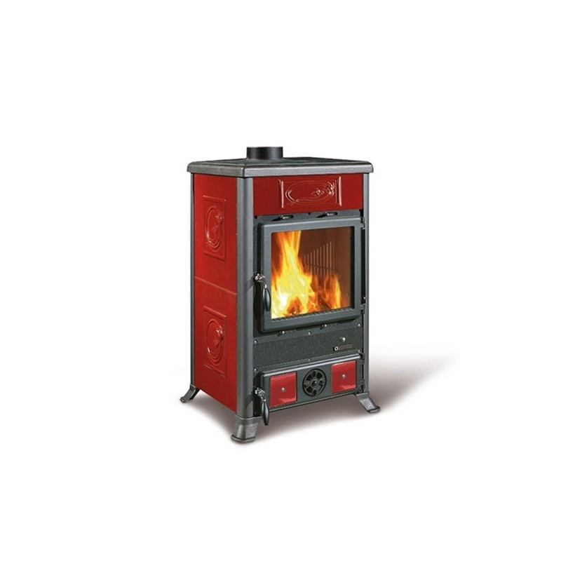 Poele a bois ROSELLA R1 BII Céramique Bordeaux par NORDICA EXTRAFLAME
