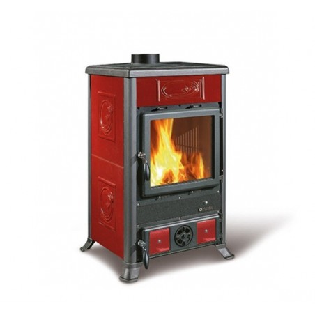 Poele a bois ROSELLA R1 BII Céramique Bordeaux par NORDICA EXTRAFLAME