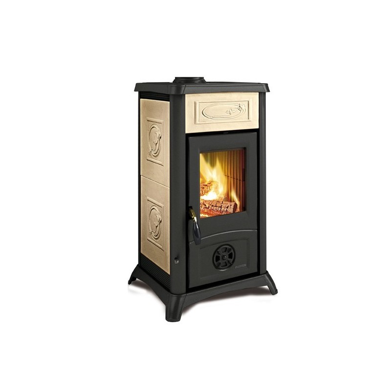 Poele a bois GEMMA Céramique Liberty Parchemin par NORDICA EXTRAFLAME