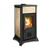 Poele a bois GEMMA Céramique Liberty Parchemin par NORDICA EXTRAFLAME
