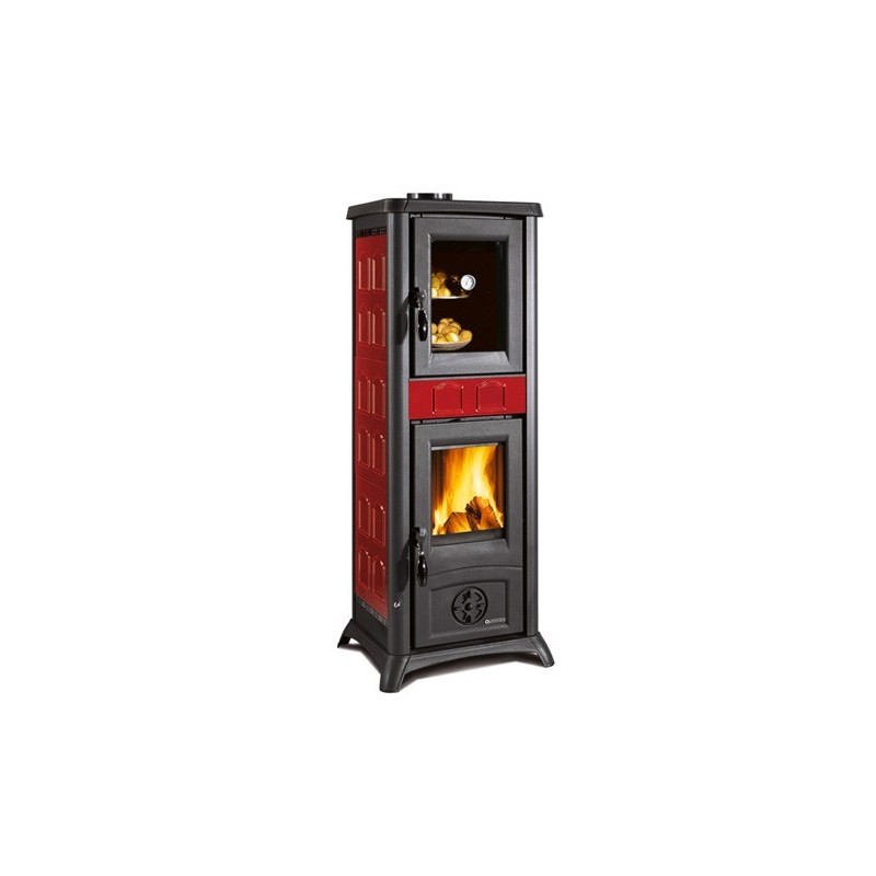 Poele a bois GEMMA FORNO Céramique Elégance Bordeaux par NORDICA EXTRAFLAME