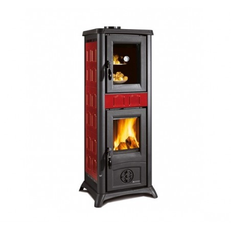 Poele a bois GEMMA FORNO Céramique Elégance Bordeaux par NORDICA EXTRAFLAME
