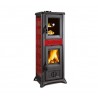 Poele a bois GEMMA FORNO Céramique Elégance Bordeaux par NORDICA EXTRAFLAME